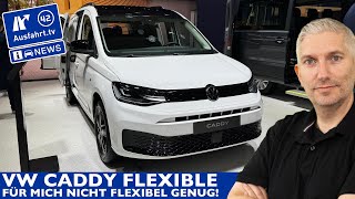 VW Caddy Flexible Laderraumlänge mir nicht flexibel genug  AusfahrtTV News [upl. by Eneleahcim361]