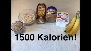 Schnell zunehmen DER Masseaufbau SHAKE 1500kcal ohne Gelaber [upl. by Kamillah223]