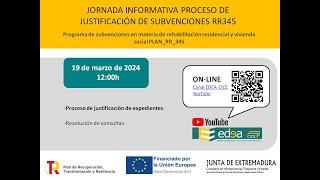 Jornada 8 Proceso de justificación de subvenciones RR345 190324 [upl. by Akenet]