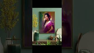 Impasto Oil Painting of an Indian Beauty [upl. by Auqcinahs]