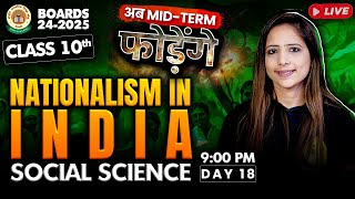 Nationalism in India Class 10th SST Mid Term 202425 Day 19  Class 10 SST NCERT Reema maam [upl. by Nnyl223]