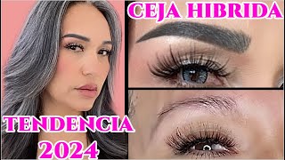 CEJAS HIBRIDAS EN PIEL MADURA🤔 TENDENCIA 2024 TUTORIAL PASO A PASO [upl. by Goldenberg]