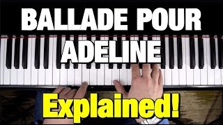 BALLADE POUR ADELINE  PIANO TUTORIAL CLAYDERMAN [upl. by Netsua]