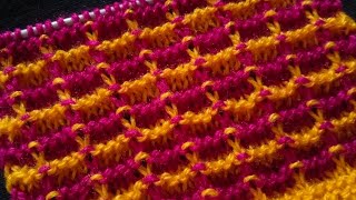 new easy and beautiful double colour Knitting pattern [upl. by Justino587]