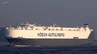 HOEGH SEOUL Vehicles carrier 自動車船 HOEGH AUTOLINERS 関門海峡 2014FEB [upl. by Huoh]