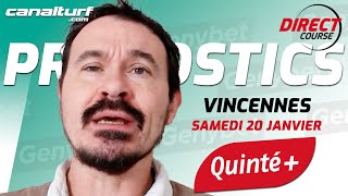 Pronostic Quinté et des courses PMU du Samedi 20 janvier 2024  En partenariat avec GenybetTurf [upl. by Nohtiek]