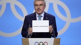 Olimpiadi invernali 2026 assegnate a MilanoCortina [upl. by Dudley]