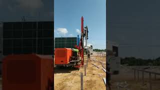 PILE DRIVER WITH HYDRAULIC HAMMER Ref2144T [upl. by Znerol]