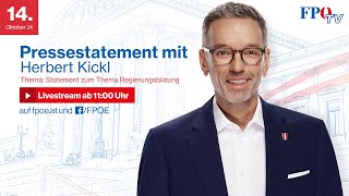 Statement von Herbert Kickl zum Thema Regierungsbildung [upl. by Ai51]