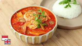 Kaldu Udang Rahasianya Resep TOM YUM GOONG Sup Asam Pedas Khas Thailand 100 Bahan Lokal [upl. by Eenad]