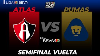 Resumen  Atlas vs Pumas  Liga BBVA MX  Grita México A21  Semifinal Vuelta [upl. by Harlen]