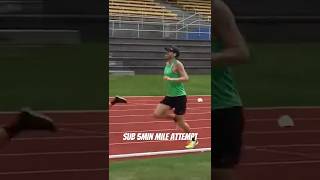 Sub 5min mile attempt finish  Sam Tanner pacing everfitshort runningphysio [upl. by Annairda681]