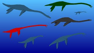 Sea Monsters  Plesiosaur Size Comparison  Extinct Plesiosaurus [upl. by Shurlock]