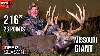 216” World Class Missouri Whitetail  Terry Drury’s Largest Buck Ever 26 Points  Deer Season 23 [upl. by Kudva]