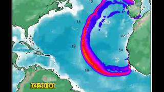 Canary Islands La Palma  Atlantic Tsunami Simulation US UK [upl. by Aiela]