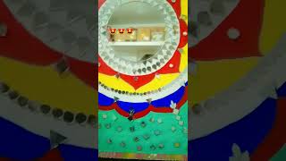 😱😱Mirror Mosaic Art । Acrylic paint 🎨 trending mirror Art mosaic Art ytb shorts video viral video [upl. by Gwynne]