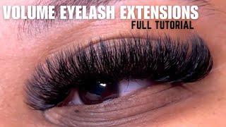 Full Volume Eyelash Extension Tutorial  The BEST TECHNIQUES for Beginners [upl. by Erdeid]