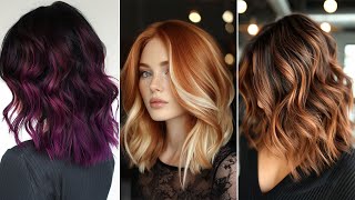 Short Bob Haircuts For Trendy amp Chic Look 2024 Haircoloring Transformation Wavy Bob Haircuts [upl. by Ahsiekram]