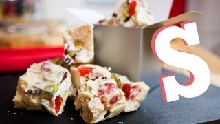 Valentines White Chocolate Rocky Road Recipe [upl. by Shaeffer882]