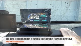 H6 Car HUD Head Up Display Reflection Screen Review [upl. by Adorne778]