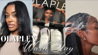 Olaplex Wash Day  Relaxed Hair  Olaplex Hair Perfector Shampoo amp Conditioner [upl. by Sheree]