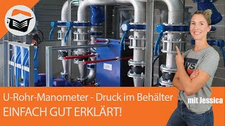 URohrManometer  Druck  Behälter  Beispiel  Berechnung  Thermodynamik  Einfach gut erklärt [upl. by Lednik]