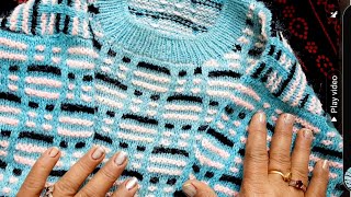 Easy amp Beautiful Multicolor knitting pattern for baby boy sweater [upl. by Wahlstrom]