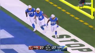 Chargers JK Dobbins GAMEWINNING Touchdown vs Bengals  NFL 2024 [upl. by Arutnev464]