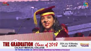 Felicitation speech Convocation MBBS batch 2019 Dr Rebecca James [upl. by Nonnahc]