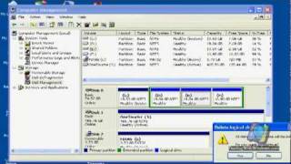 Hard Disk repartitioning using Disk management tool [upl. by Alahcim]