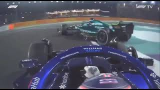 Albons mistake when attacking Stroll  F1 Jeddah [upl. by Shamus126]