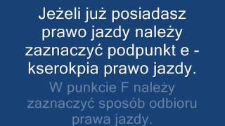 Jak uzupełnić wniosek o wydanie prawa jazdy [upl. by Ruy105]