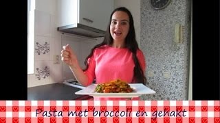 Pasta met broccoli en gehakt  Recept  Koken met Marielle [upl. by Lidda]