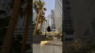 Morning coffee☕️webster parkour tricking coffee stunt miami downtown flip movement [upl. by Danit]