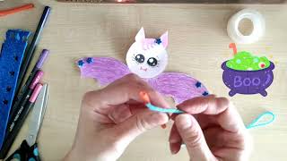 Repülő denevér készítés flying bat diy How to make flying paper bat Érdekességek a denevérekről [upl. by Joanie817]