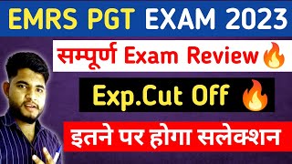 Emrs pgt cut off 2023🔥EMRS PGT EXAM ANALYSIS  emrs pgt paper Analysis 2023 [upl. by Hort]