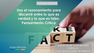 Webinar Pensamiento Crítico [upl. by Cohberg]