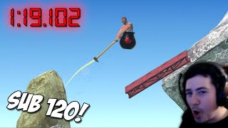 Getting Over It Speedrun In 119  Sub 120 [upl. by Quintessa]