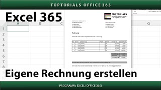 Eigene Rechnung erstellen ganz einfach  Excel 365 Tutorial [upl. by Moberg]