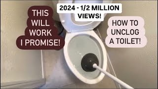 How To Unclog A REALLY Stuck Toilet 2024 UPDATES  GUARANTEED TO WORK [upl. by Osner]