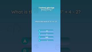 Frontend interview questions Quiz 32 javascript react interview developer coding programming [upl. by Joelynn]