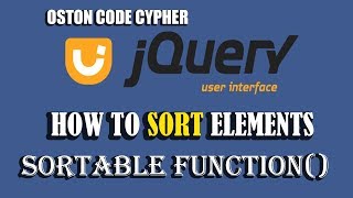 How to sort Elements  Jquery UI [upl. by Lehcyar]