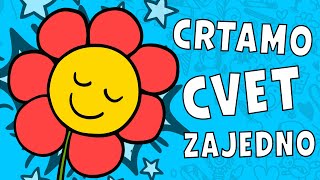 CVET  CRTALICA  KREATIVNI KUTAK  UČIMO CRTATI [upl. by Ariaes140]