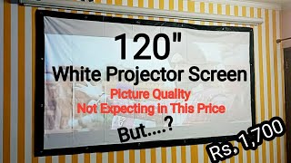 120quot White Projector Screen  Cheapest White Projector Screen  Rs 1700 Only [upl. by Lidda]