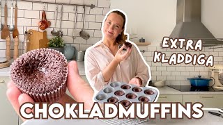 Kladdiga Chokladmuffins  som i Sju sorters kakor [upl. by Nikral]