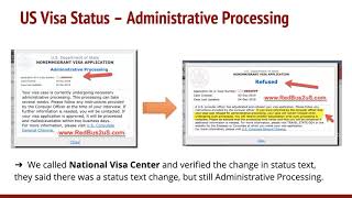 US Visa Case Status CEAC Changed to Refused from Administrative Processing [upl. by Ikeda]