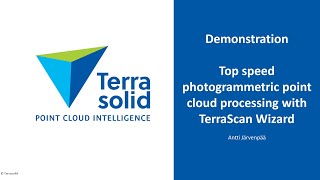 Top speed photogrammetric point cloud processing with TerraScan Wizard [upl. by Suired]