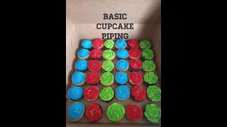 Easy Standard goto Cupcake Decorating [upl. by Atinuaj]