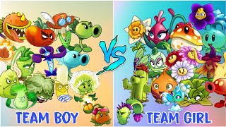 PVZ2 Team Boy vs Team Girl  Which Plants Team is the best  Plants vs Plants  PVZ2 MK [upl. by Rhoads]