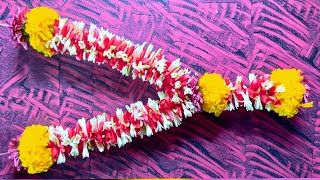 गुलाबाची पाकली आणि गुलछडी चा हार Rose petals amp polianthes tuberosa garland [upl. by Adlai]